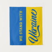 Wir stehen mit der ukrainischen Blue Gold ukrainis Wandteppich (Vorderseite)