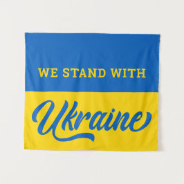 Wir stehen mit der ukrainischen Blue Gold ukrainis Wandteppich