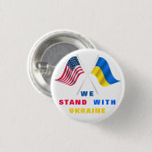 Wir stehen mit der ukrainischen Flag-Taste Button (Vorne & Hinten)