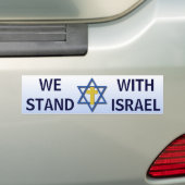 Wir stehen mit Israel Autoaufkleber (Auf Auto)