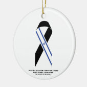 Wir stehen mit Israel Flagge schwarzen Band Zoll T Keramik Ornament (Links)