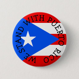 Wir stehen mit Puerto- Ricoknöpfen Button