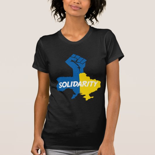 Wir stehen mit Ukraine T-Shirt (Vorderseite)