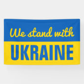 Wir stehen mit ukrainischer Flagge Banner (Horizontal)