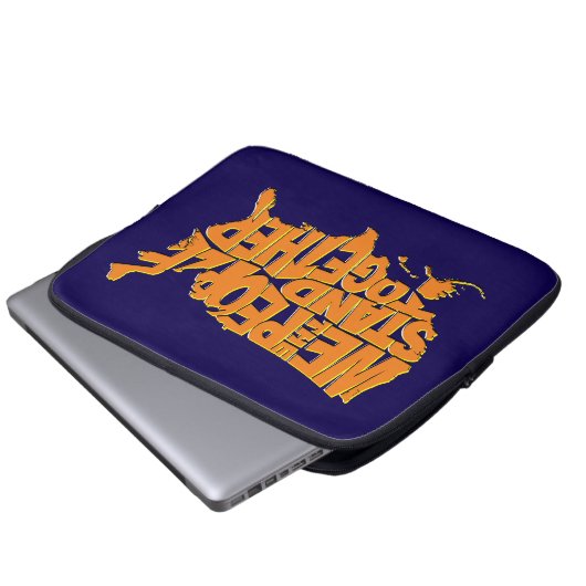 Wir stehen zusammen laptopschutzhülle (Vorne Knopf)