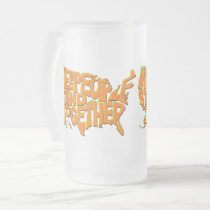 Wir stehen zusammen mattglas bierglas