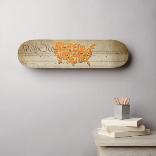 Wir stehen zusammen skateboard (Wandkunst (Horz))