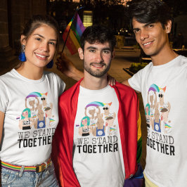 Wir stehen zusammen, um die Einheit der LGBTQ-Mens T-Shirt