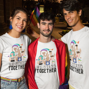 Wir stehen zusammen, um die Einheit der LGBTQ-Mens T-Shirt