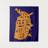 Wir stehen zusammen wandteppich (Vorderseite)