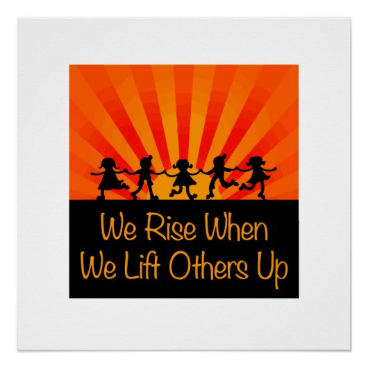 Wir steigen, wenn wir andere aufheben poster (Vorderseite)