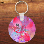 "Wir steigen, wenn wir andere heben", Aquarellschm Schlüsselanhänger (Vorderseite)