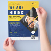 Wir stellen Business Company Foto QR Code ein Flyer (Hand)