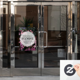 Wir stellen einen Floristen ein Hilfe benötigt Anp Fensteraufkleber