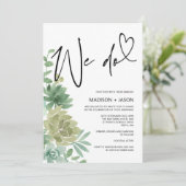 Wir stellen einfache, moderne Grünpflanzen-Sukkule Einladung (Stehend Vorderseite)