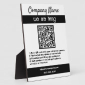 Wir stellen QR-Code für Unternehmen ein Fotoplatte (Seite)