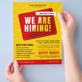 Wir stellen Stellenanzeigen für Unternehmen ein Flyer (Hand)