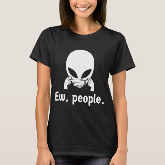 Wir stellen Ufos vor, die eine Gesichtsmaske anzie T-Shirt (Vorderseite)