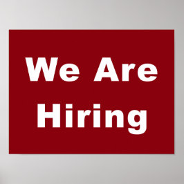 Wir stellen Werbung für Geschäftsfenster ein Poster