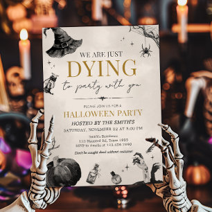 Wir sterben an Party Gothic Halloween-Party Einladung