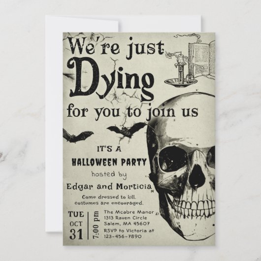 Wir sterben nur an der Einladung von Halloween-Par (Vorderseite)