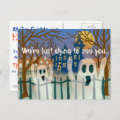 Wir sterben nur an Halloween-Einladung Einladungspostkarte (Vorne/Hinten)