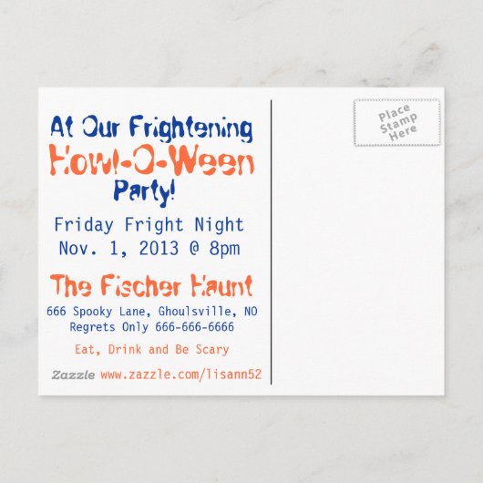 Wir sterben nur an Halloween-Einladung Einladungspostkarte (Rückseite)