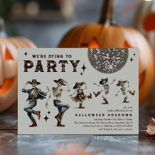 Wir sterben vor Partylaune' Halloween Hoedown Einladung