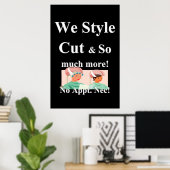 Wir stillen Schönheitssalon Poster (Heimbüro)