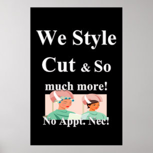Wir stillen Schönheitssalon Poster
