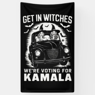 Wir stimmen für Kamala Halloween Banner