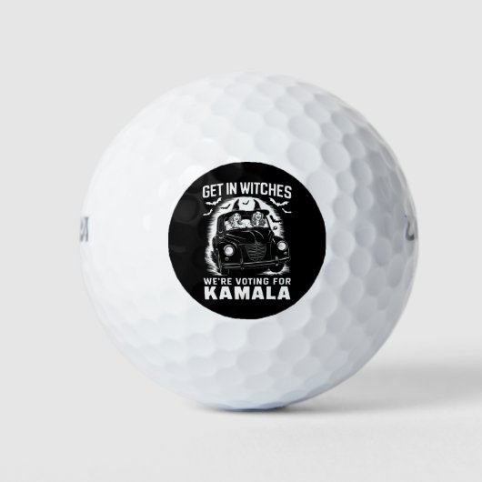 Wir stimmen für Kamala Halloween Golfball (Vorderseite)