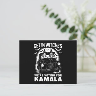 Wir stimmen für Kamala Halloween Postkarte