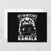 Wir stimmen für Kamala Halloween Postkarte (Vorne/Hinten)