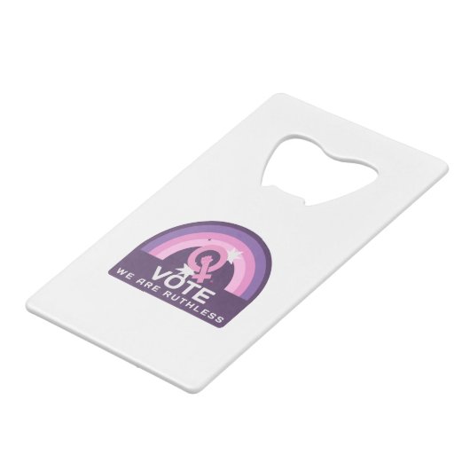 Wir stimmen unbarmherzig geldbeutel flaschenöffner (Vorderseite Schrägansicht)