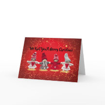 Wir Strick Sie eine frohe Weihnacht-Karte