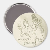 Wir tanzen in dieser Küche | Lautrec, Tanzpaar Magnet (Vorderseite/Rückseite)