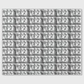 "Wir tanzen mit Todes" schwarze Pest-Packpapier Geschenkpapier (Flach)