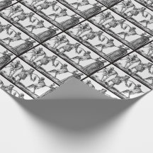 "Wir tanzen mit Todes" schwarze Pest-Packpapier