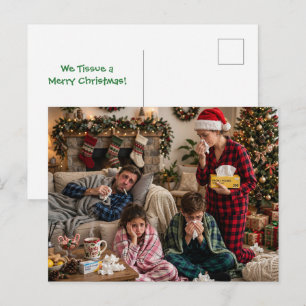 Wir Taschentücher ein Frohes Weihnachtsfest Foto W Feiertagspostkarte