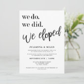 Wir taten es, als wir die Einladung zur Hochzeitse (Stehend Vorderseite)