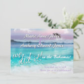 Wir taten es - wunderschönes, TROPISCHES OZEANSONN Einladung (Stehend Vorderseite)