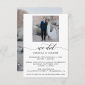 Wir taten - Feierlichkeiten Einladung Elopierte An (Vorne/Hinten)