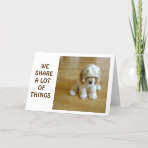 WIR "TEILEN" VIELE DINGE - UNSER GEBURTSTAG - DAS  KARTE