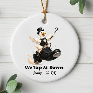 Wir tippen bei Morgengans-Tap-Tänzer-Weihnachtsbau Keramik Ornament