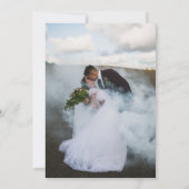 Wir tippen den Knot Eukalyptus-Blätter Foto Empfan Einladung (Rückseite)