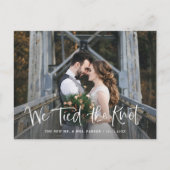 Wir tippen den Knoten | Ankündigung von Foto Elope Postkarte (Vorderseite)