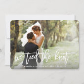 Wir tippen den Knoten | Hochzeitsankündigungen Einladung (Vorderseite)