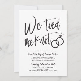 Wir tippen den Knoten | Post Wedding Party Einladung