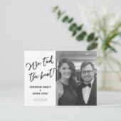 Wir tippten das Foto der Knot Modern Wedding Annou Postkarte (Stehend Vorderseite)